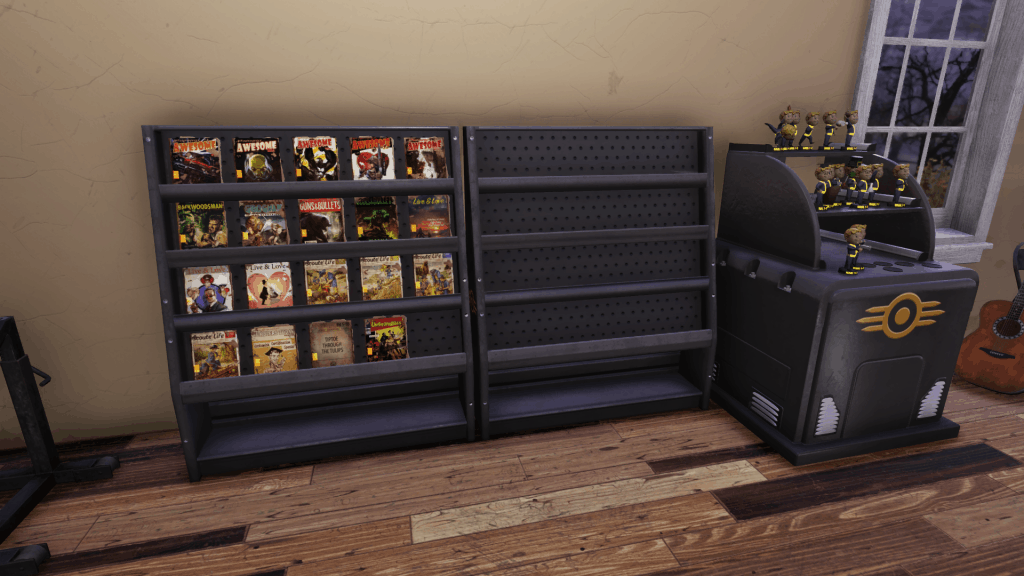 Magazine Rack Dark Gray Fallout 76 Mod download