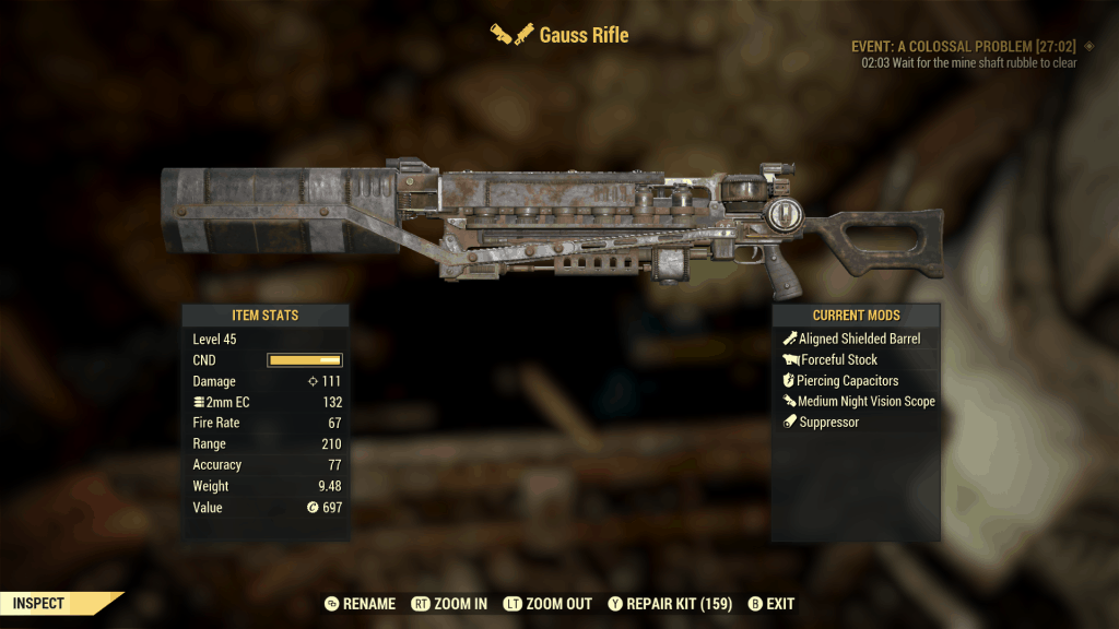 Inventor Gauss Rifle and Presidential Gauss Rifle Fallout 76 Mod download