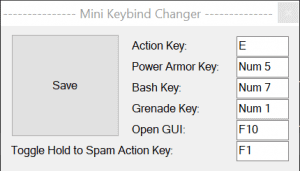 Mini Keybind Changer - GUI - Fallout 76 Mod download